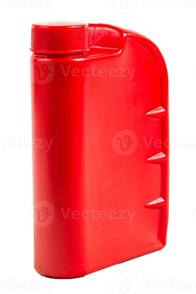 Plastic container for motor oil isolated ,Car oil bottle Clipping path photo