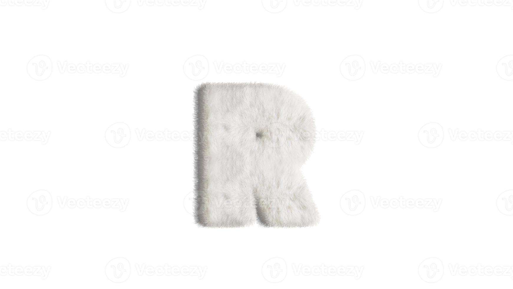 English alphabet ,design Style Fur or hair . Clipping path photo