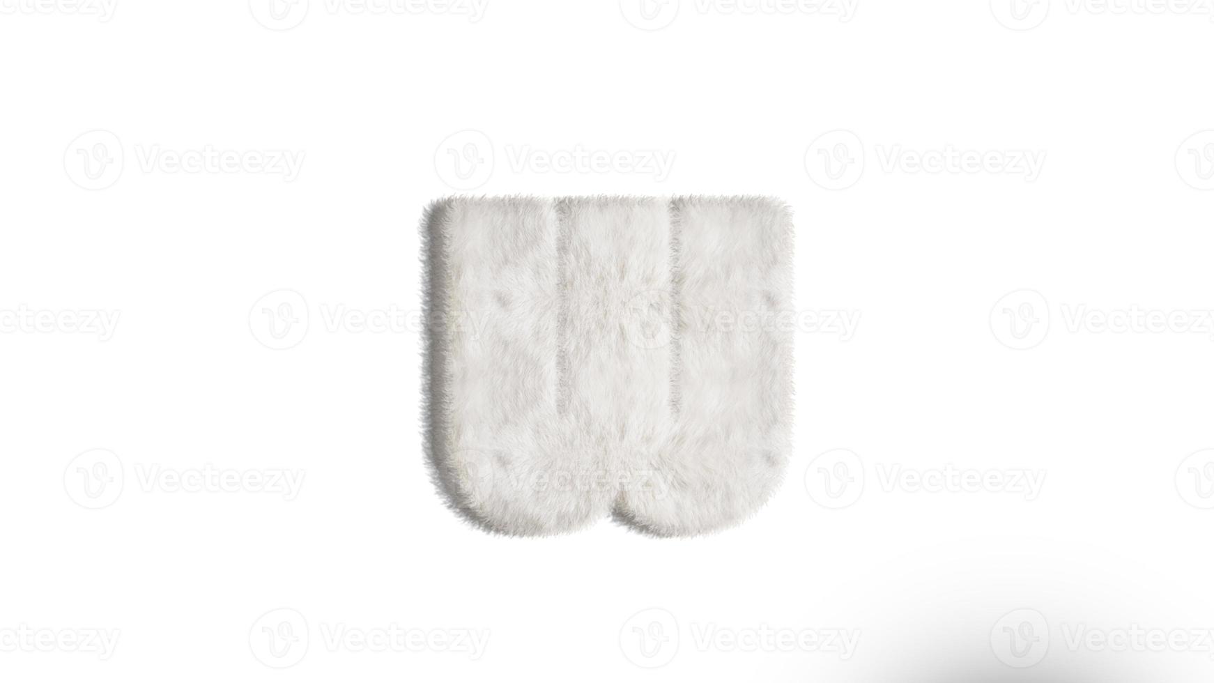 English alphabet ,design Style Fur or hair . Clipping path photo