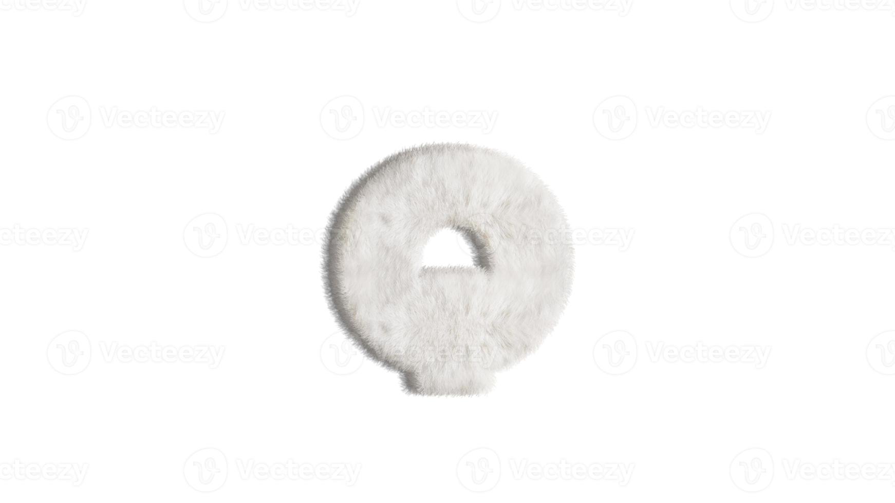 English alphabet ,design Style Fur or hair . Clipping path photo