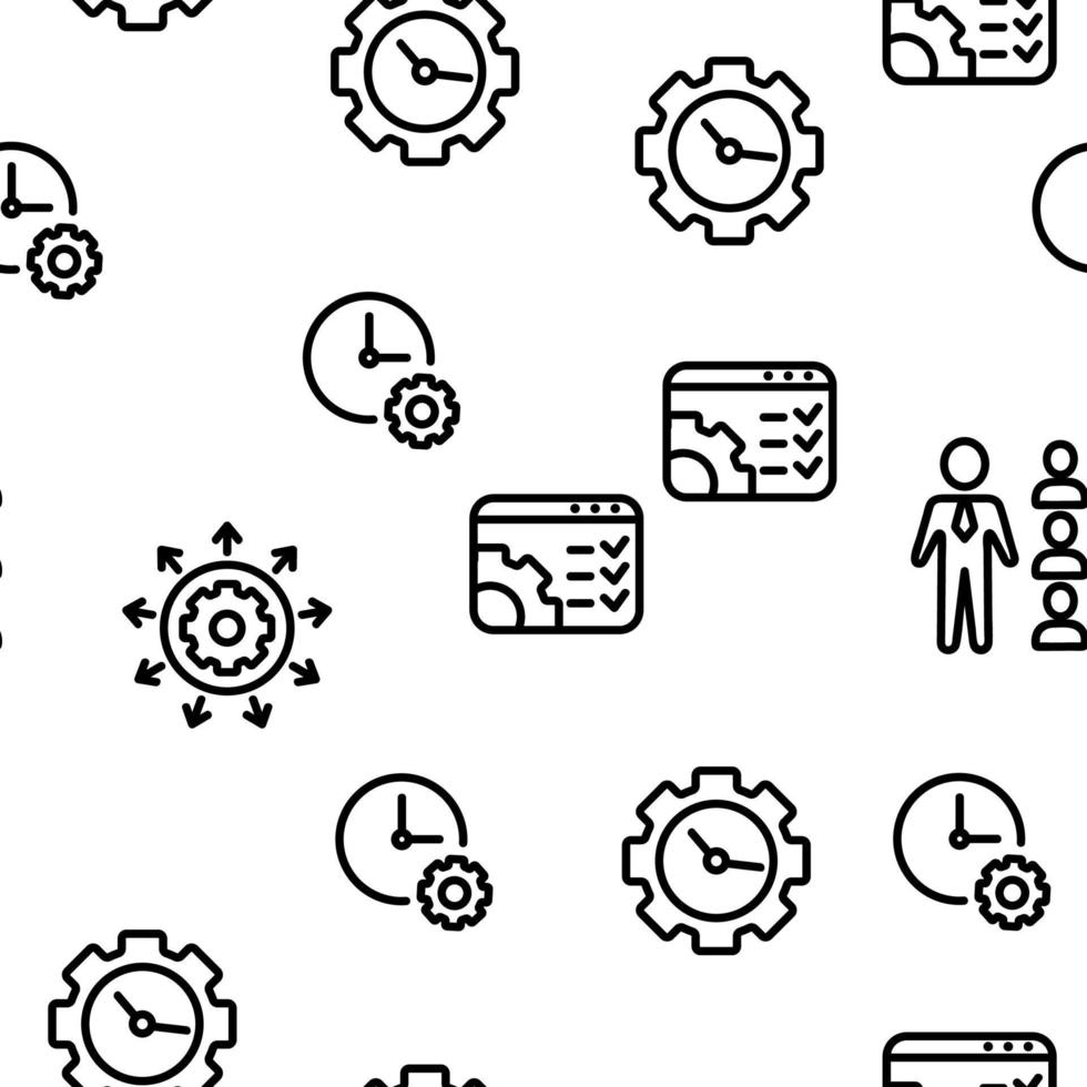 Management Vector Seamless Pattern