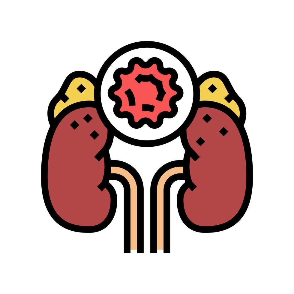 cushing cortisol syndrome color icon vector illustration