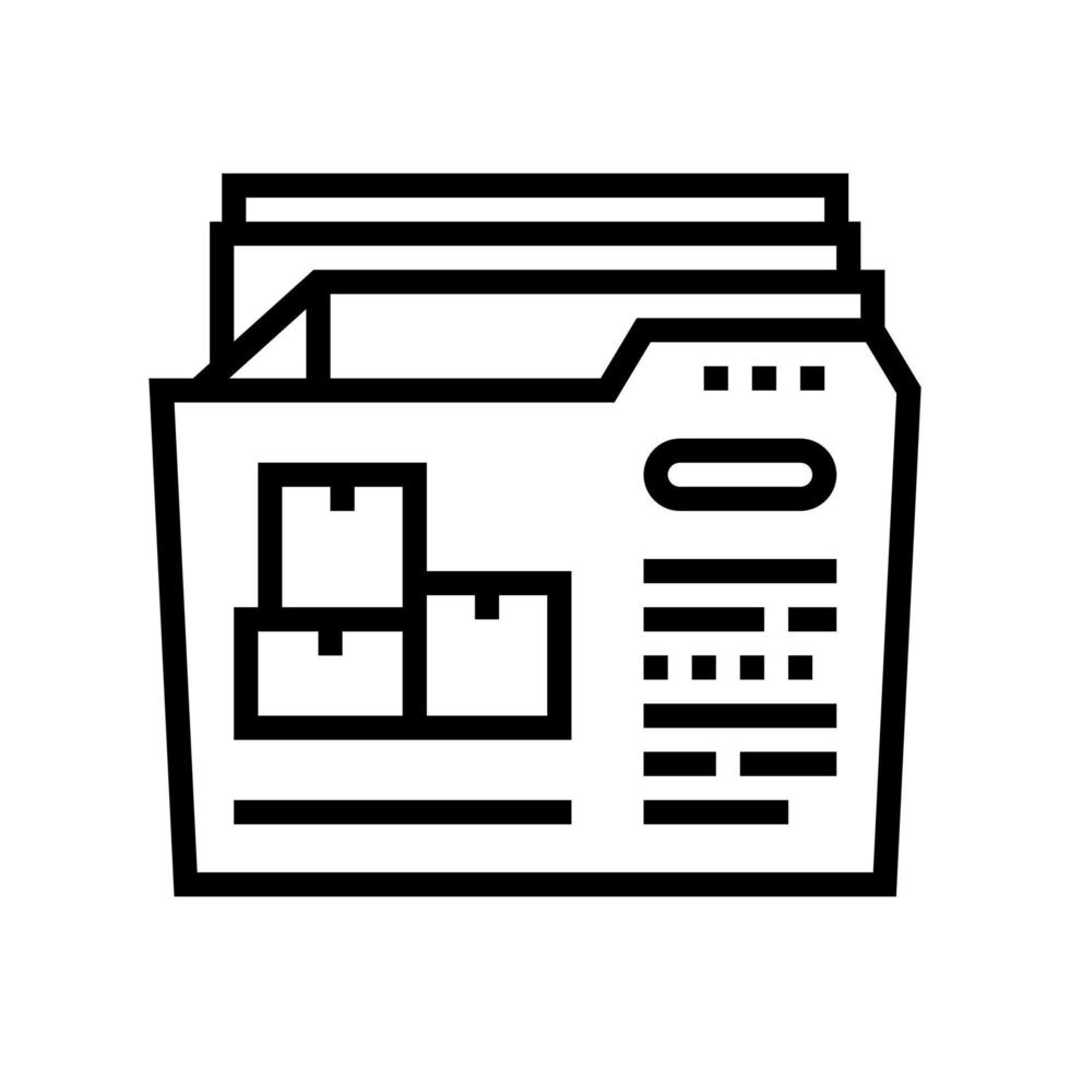 documentation of logistics company line icon vector illustration