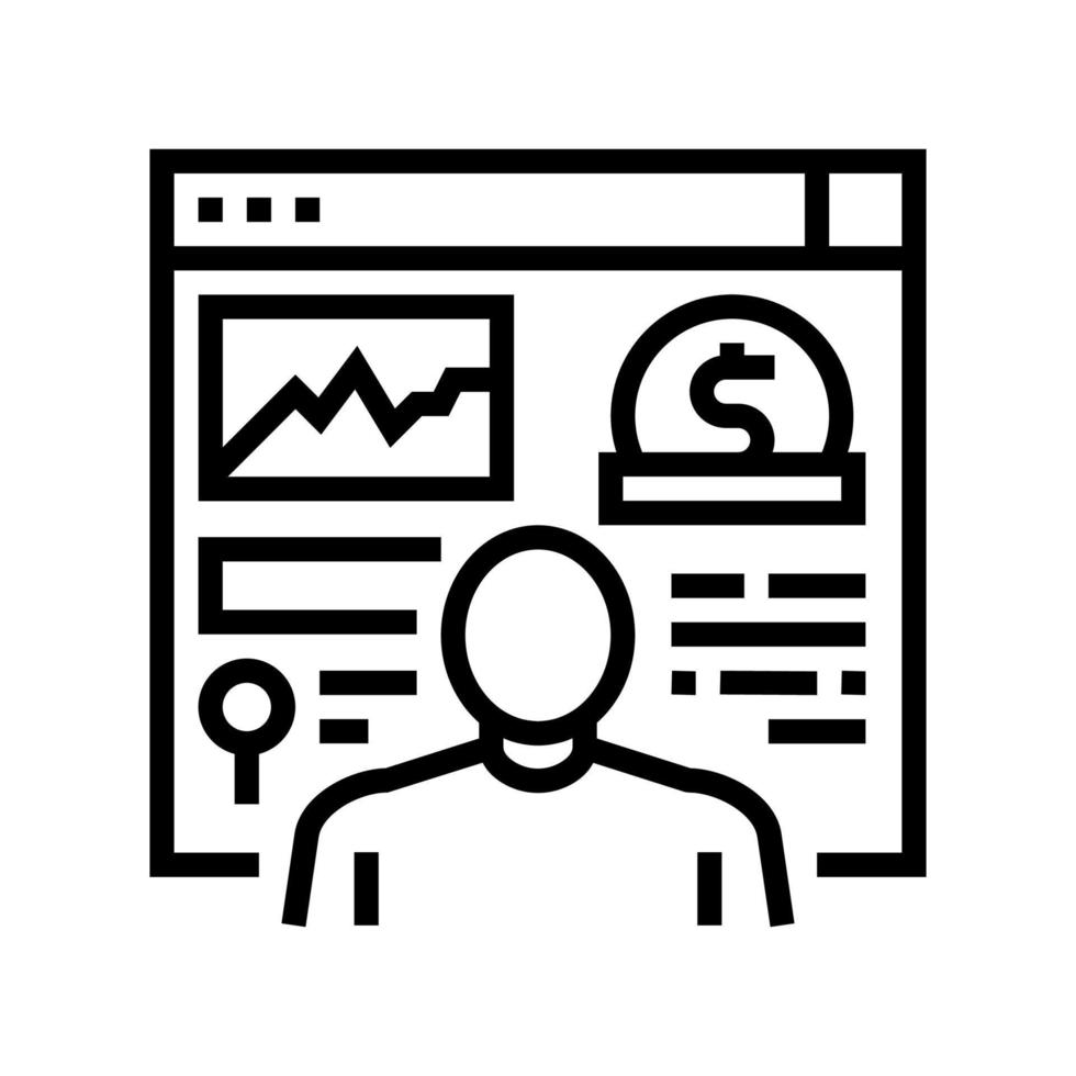 analysis business plan line icon vector illustration