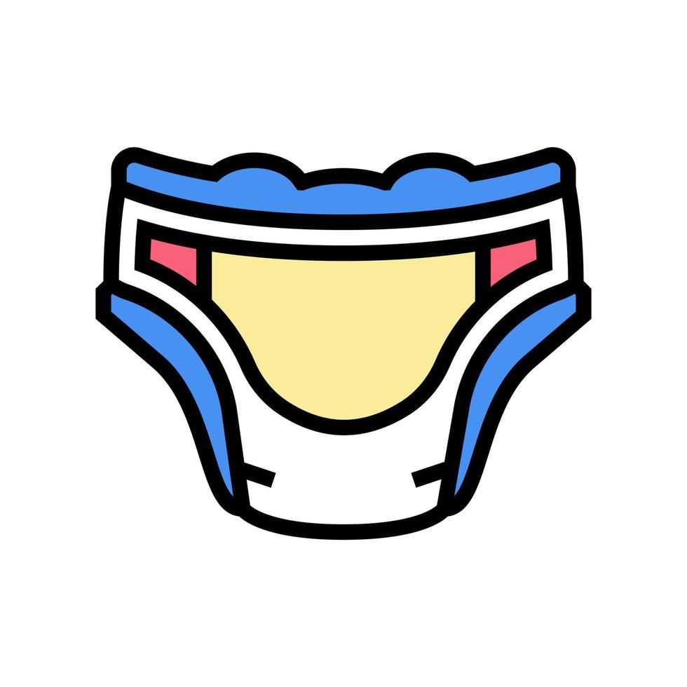 diaper baby color icon vector illustration