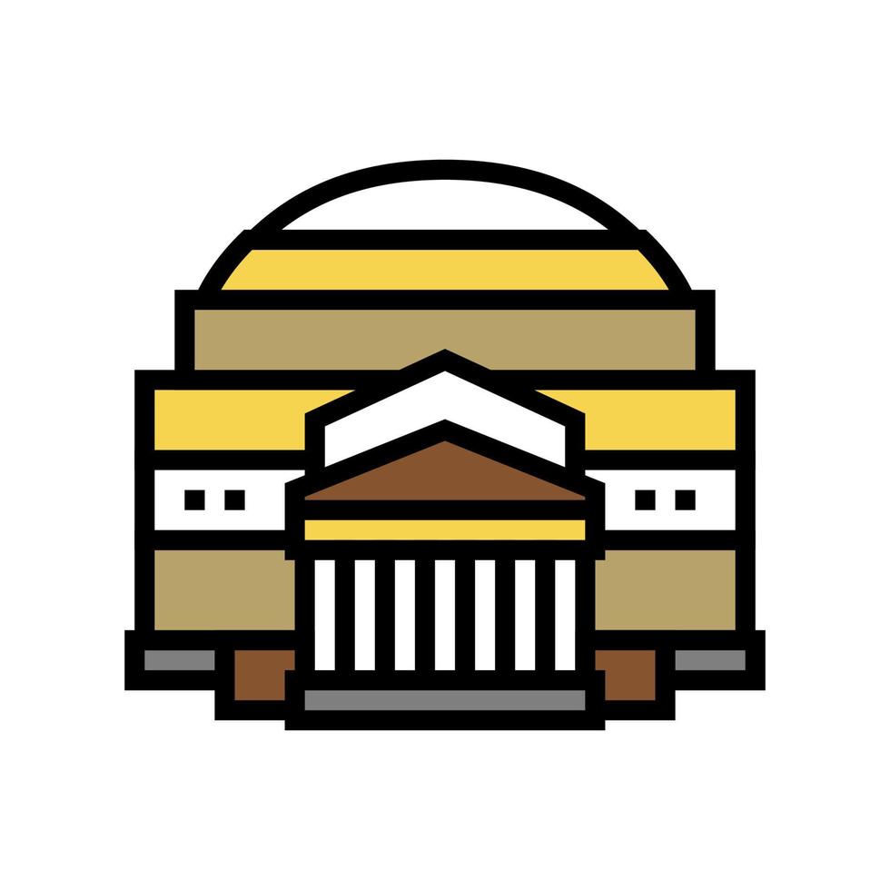 pantheon ancient rome building color icon vector illustration