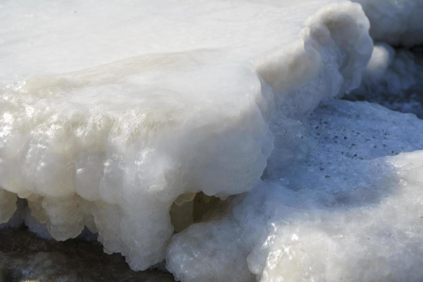 Natural background with textured ice surface photo