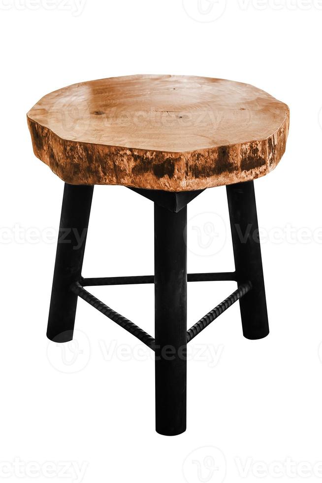 Wooden steel legs simplistic chair. photo