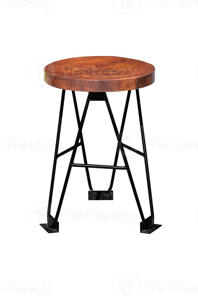 Wooden steel legs simplistic chair. photo