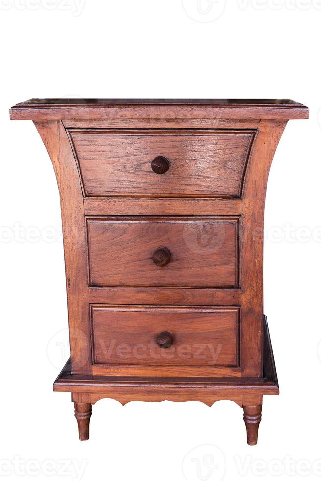 Wooden drawers cabinet. photo