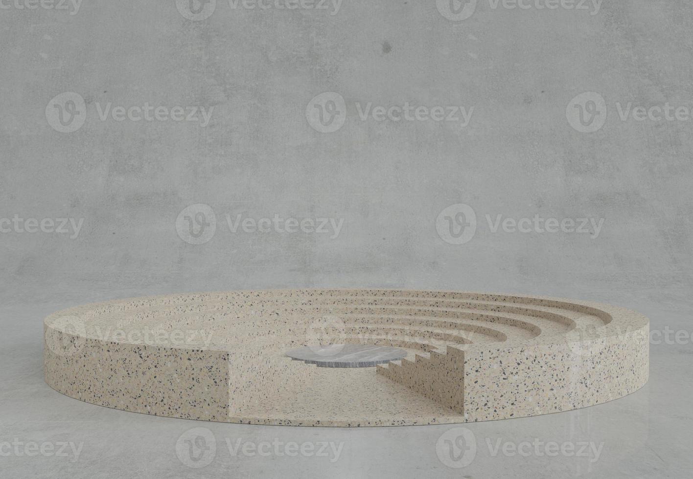 Empty grandstand for product display presentation 3D render illustration photo