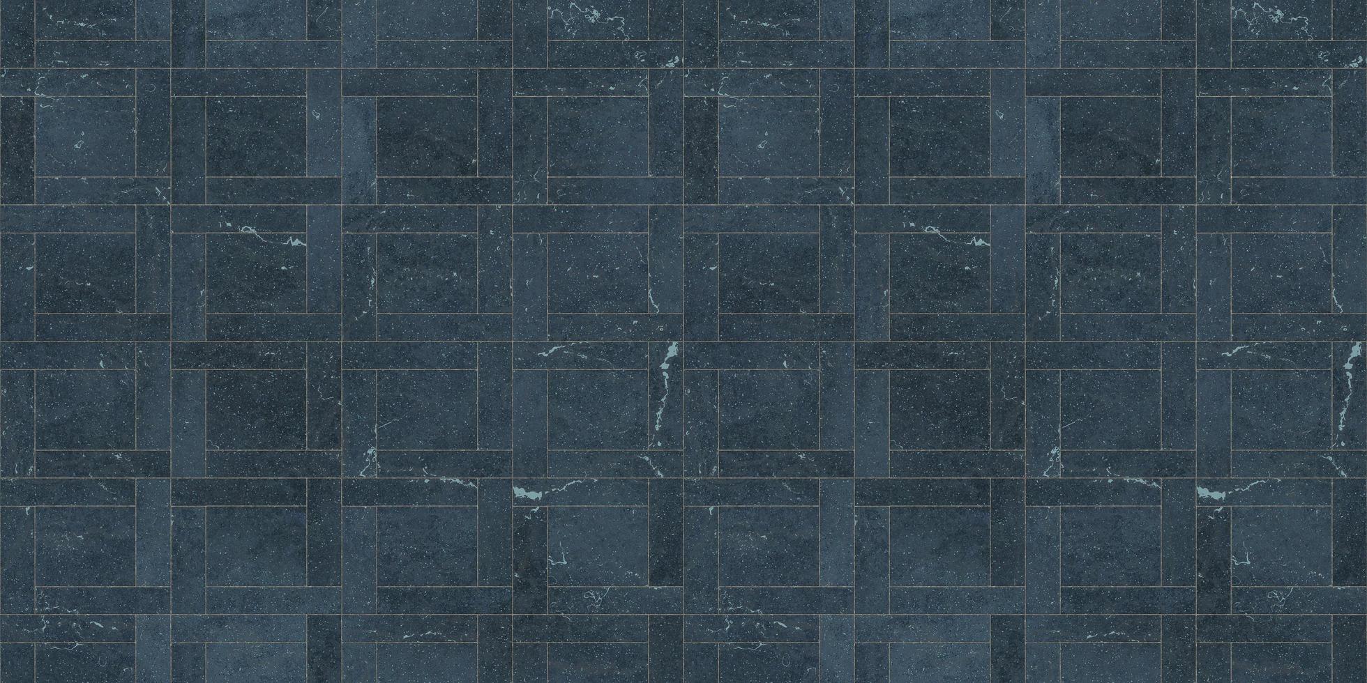 Seamless texture of luxury marble tiles in dark blue and gold line colors. Modern abstract floor wall pattern. photo