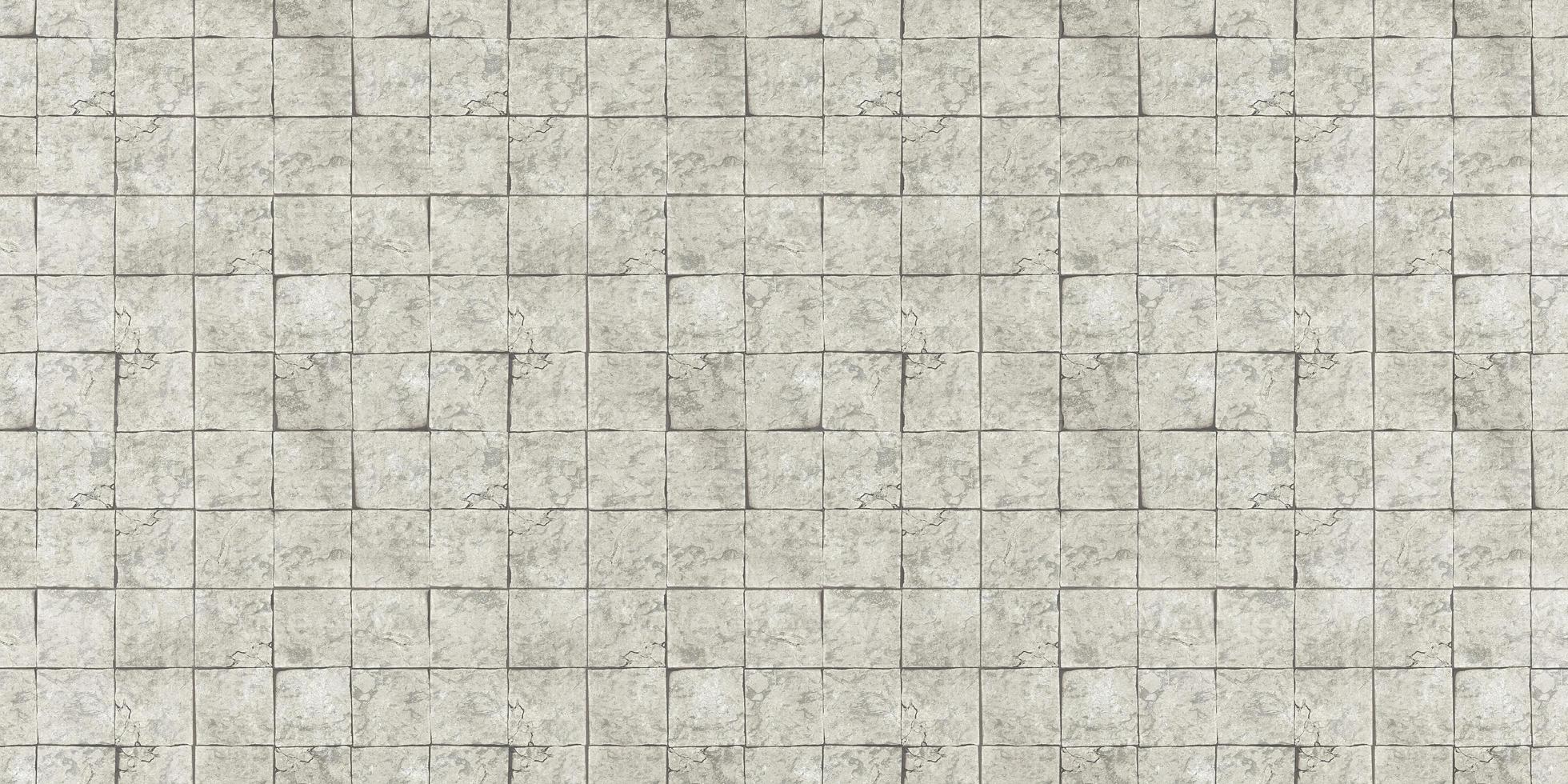 Seamless texture of caracked concrete tile stone in light grey color. Modern abstract floor wall pattern. photo