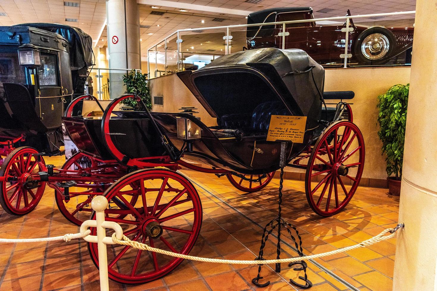 fontvieille, monaco - jun 2017 black galeche 1875 in monaco top cars collection museum foto