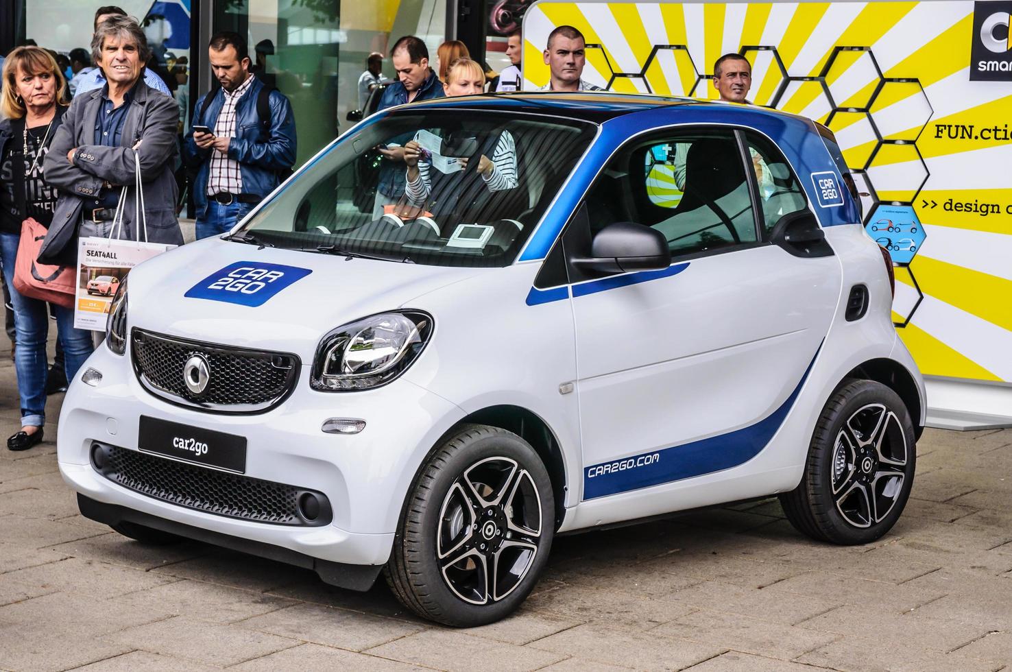 FRANKFURT - SEPT 2015 smart fortwo presented at IAA Internation photo