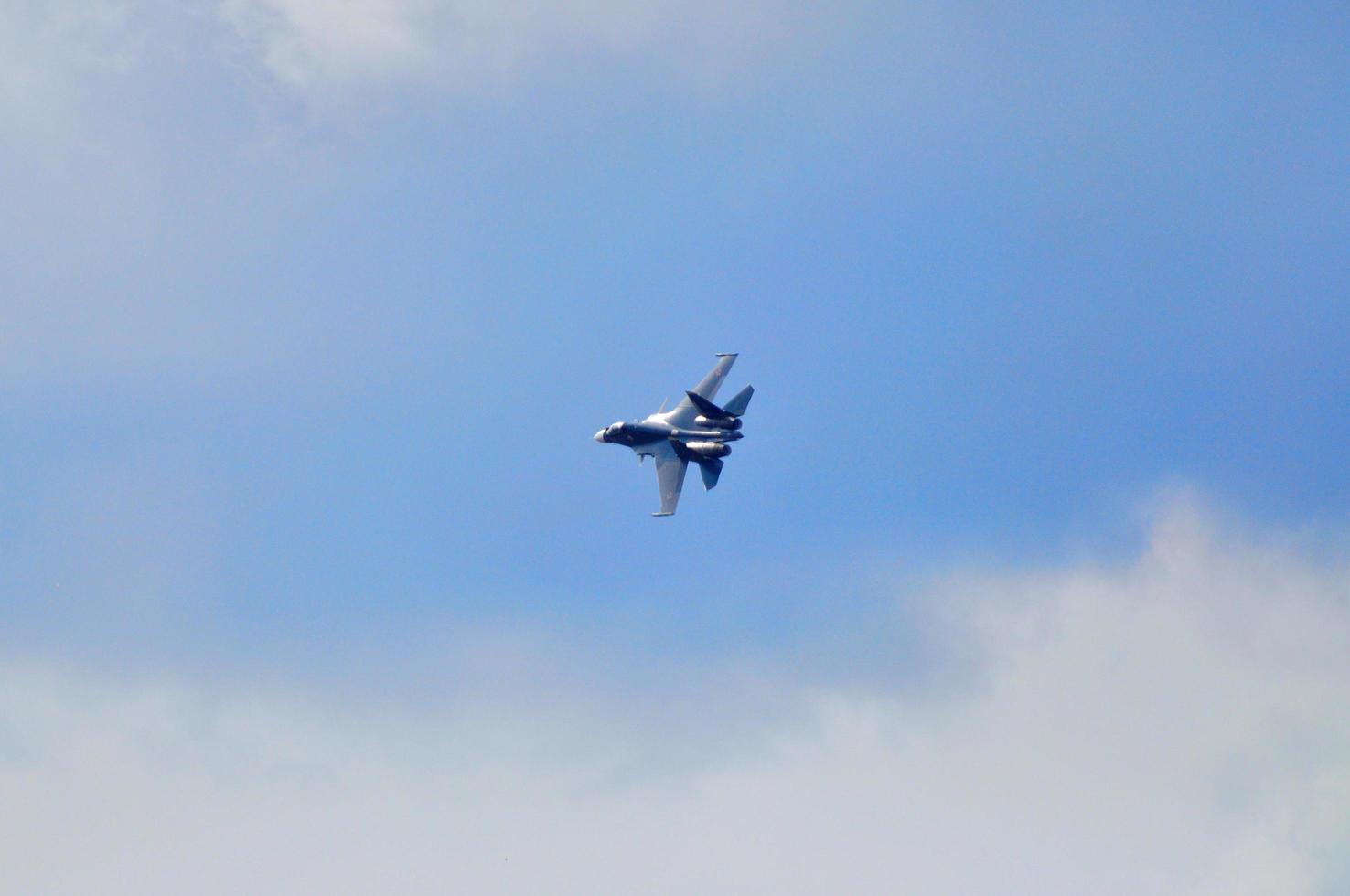 MOSCOW, RUSSIA - AUG 2015 fighter aircraft Su-30 Flanker-C at t photo