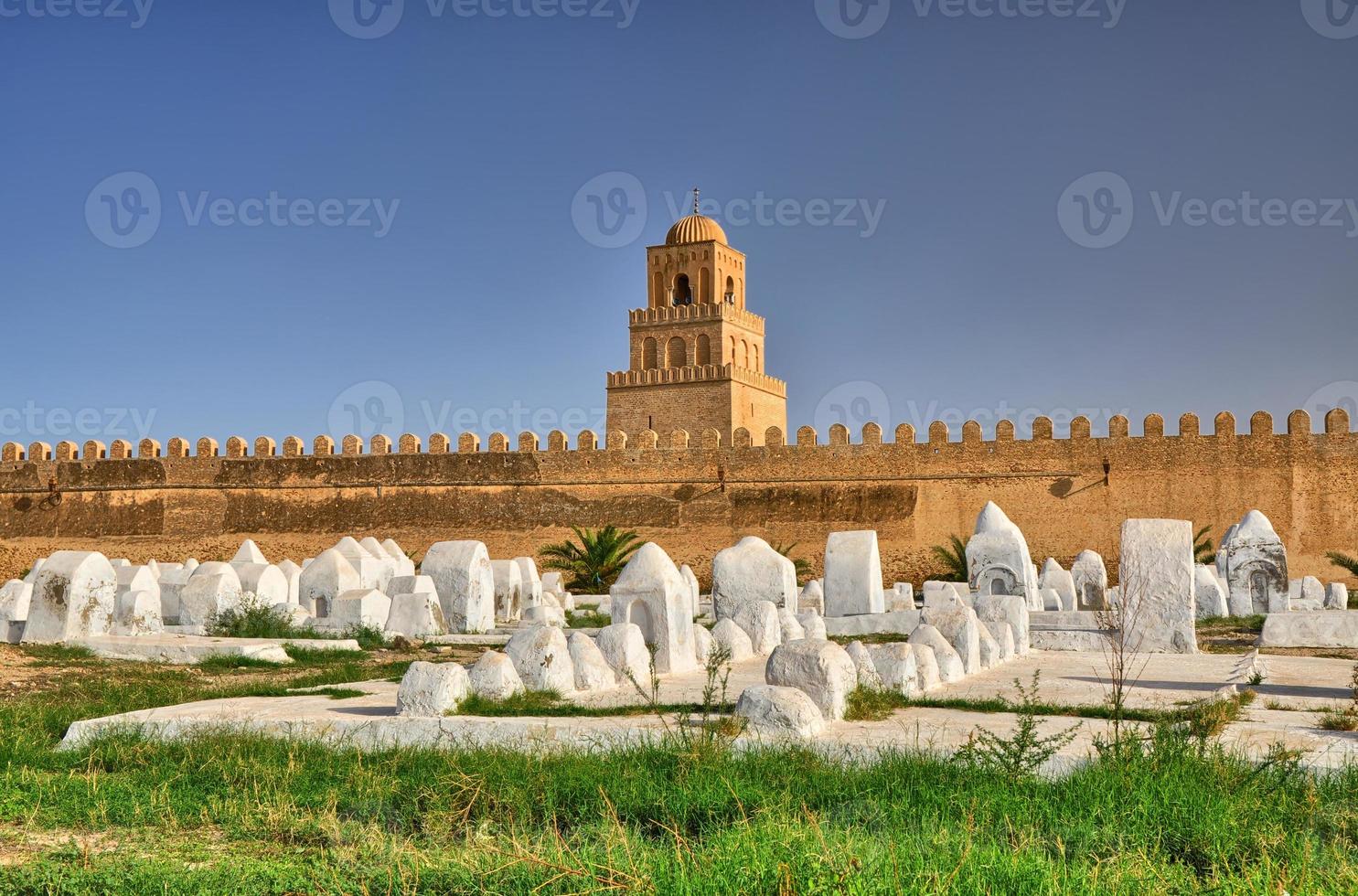 Ancient muslim cemetery, Great Mosque, Kairouan, Sahara Desert, photo