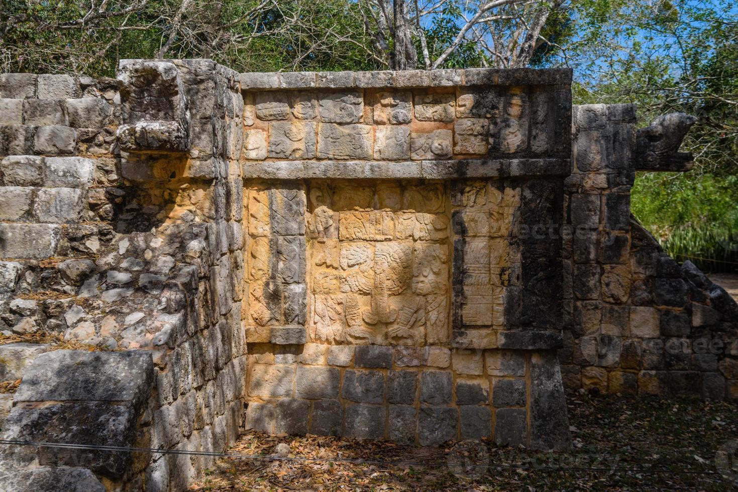 Ruins of El Osario pyramid, Chichen Itza, Yucatan, Mexico, Maya civilization photo