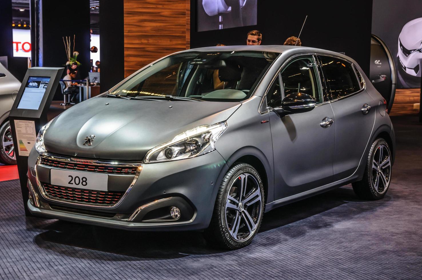 FRANKFURT - SEPT 2015 Peugeot 208 presented at IAA Internationa photo