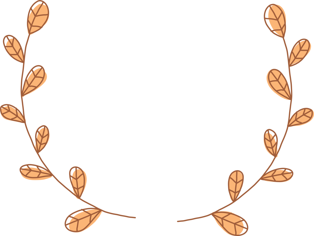 Flower wreath doodle png