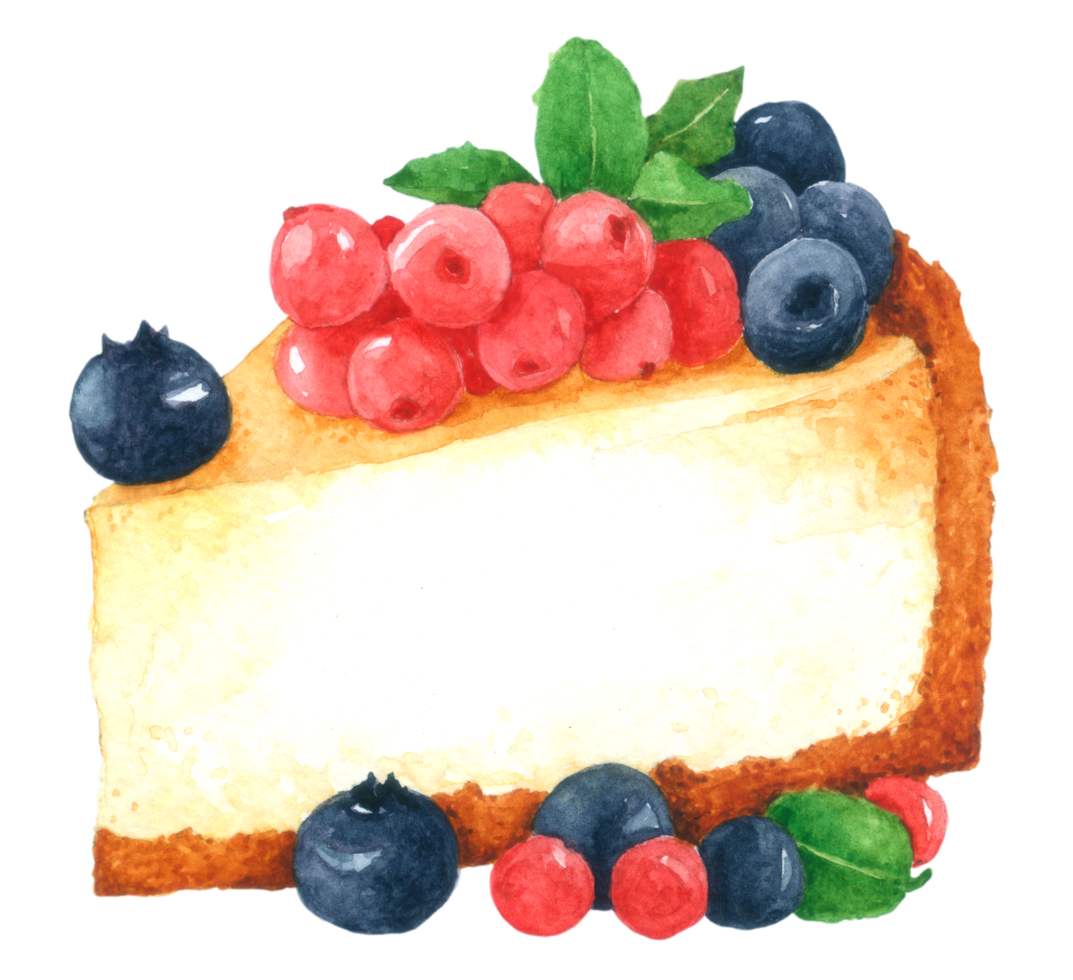 Dessertkuchen Aquarell png