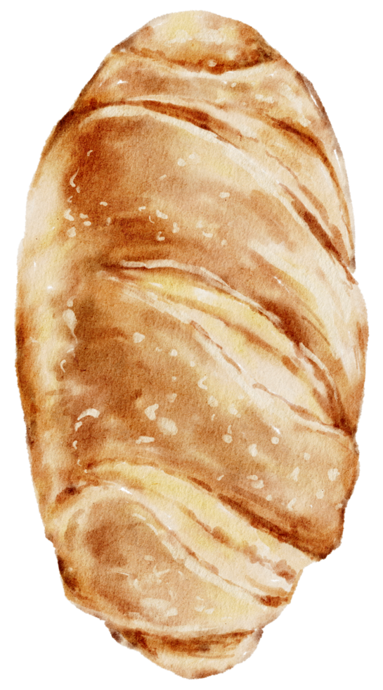 Watercolor bakery, bread, pie, bake, hand paint png