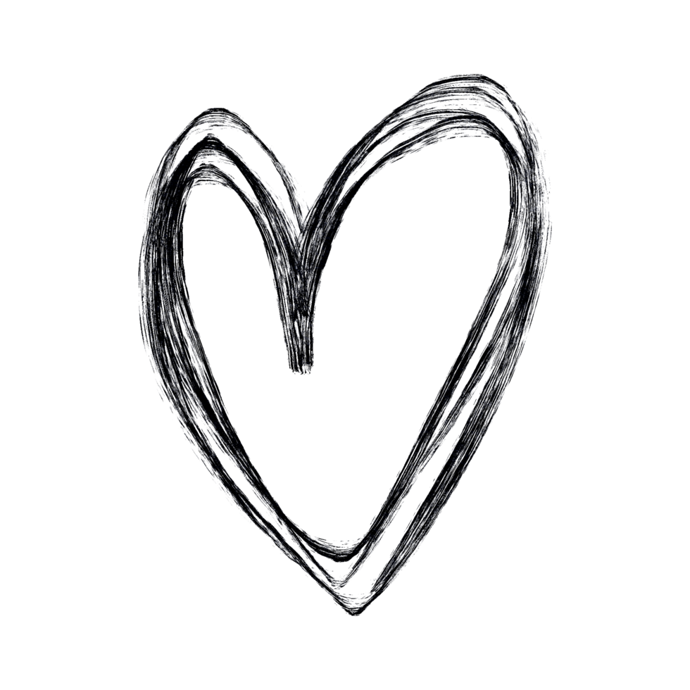 Valentine's Day Hearts hand draw png