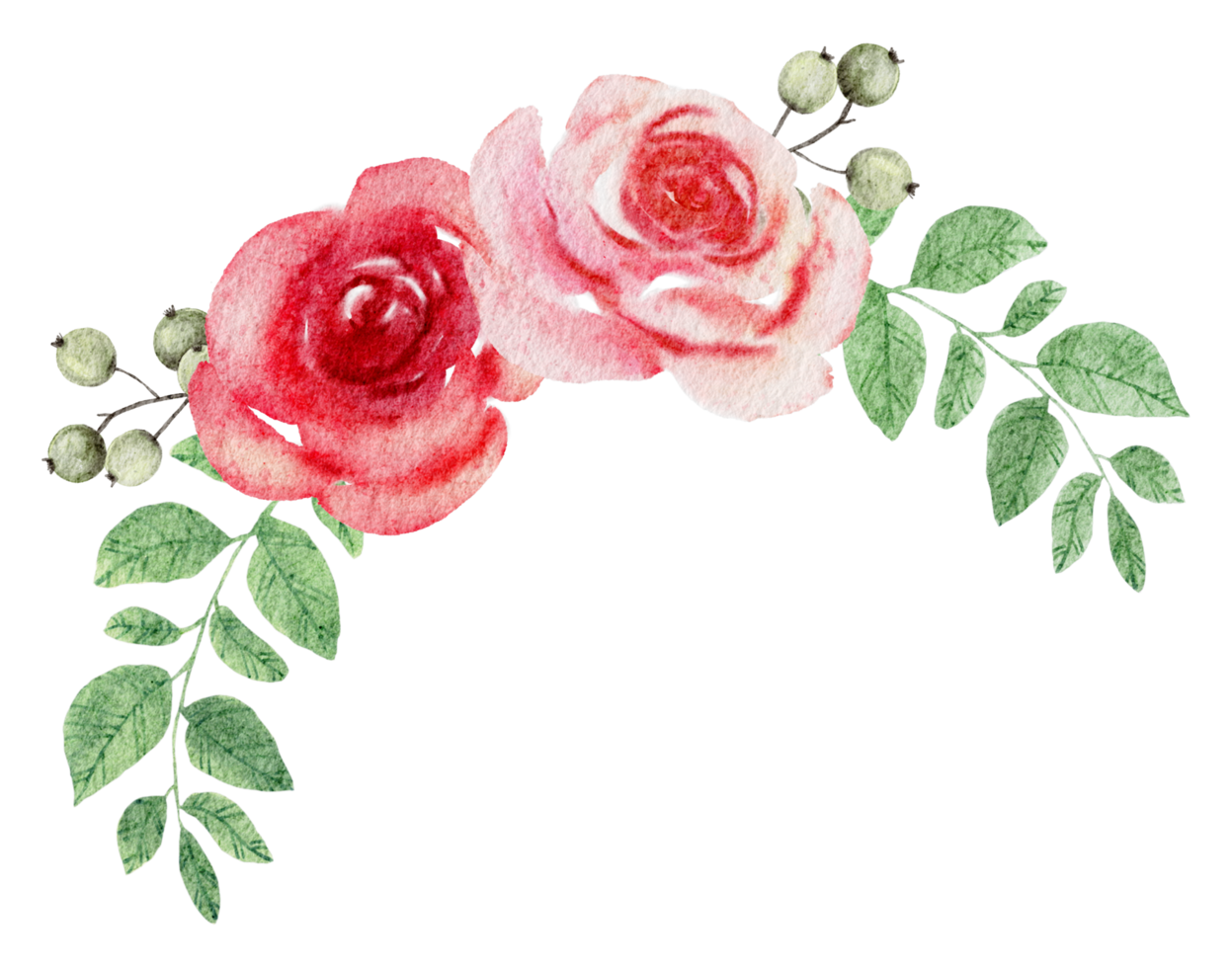 Floral bouquet watercolor hand paint png