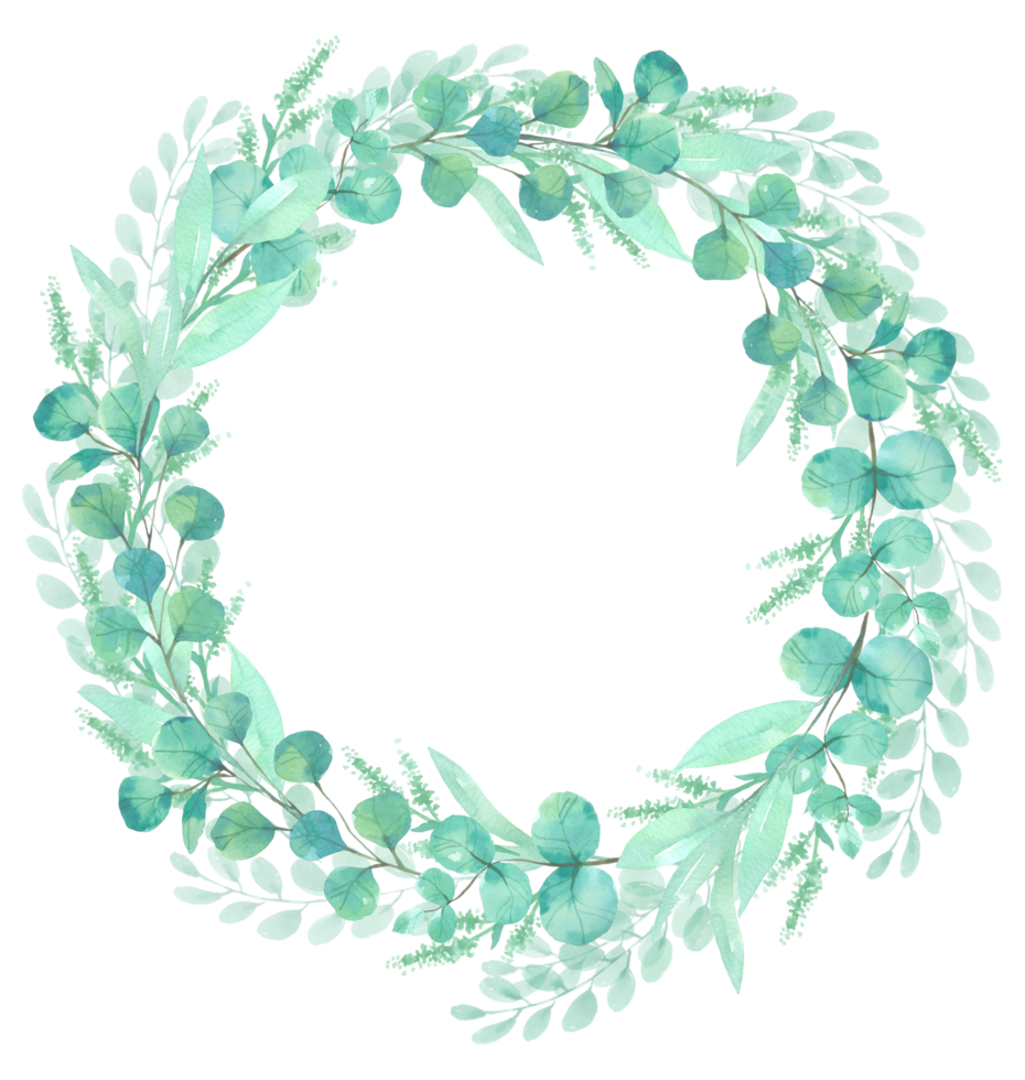 Leaf wreath watercolor 10335492 PNG