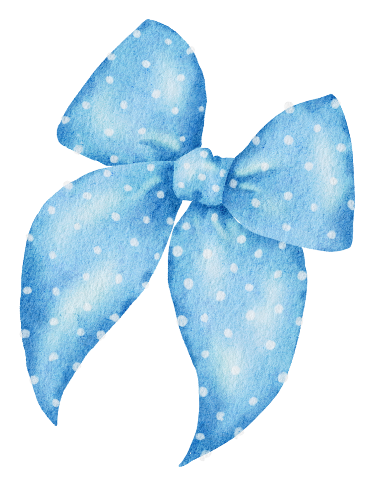 Ribbon bow ornament watercolor clipart png