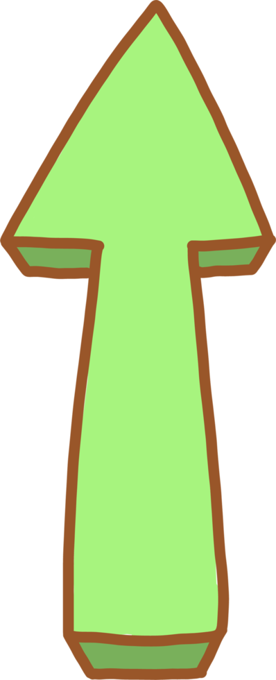 Pfeil-Cartoon-Doodle png