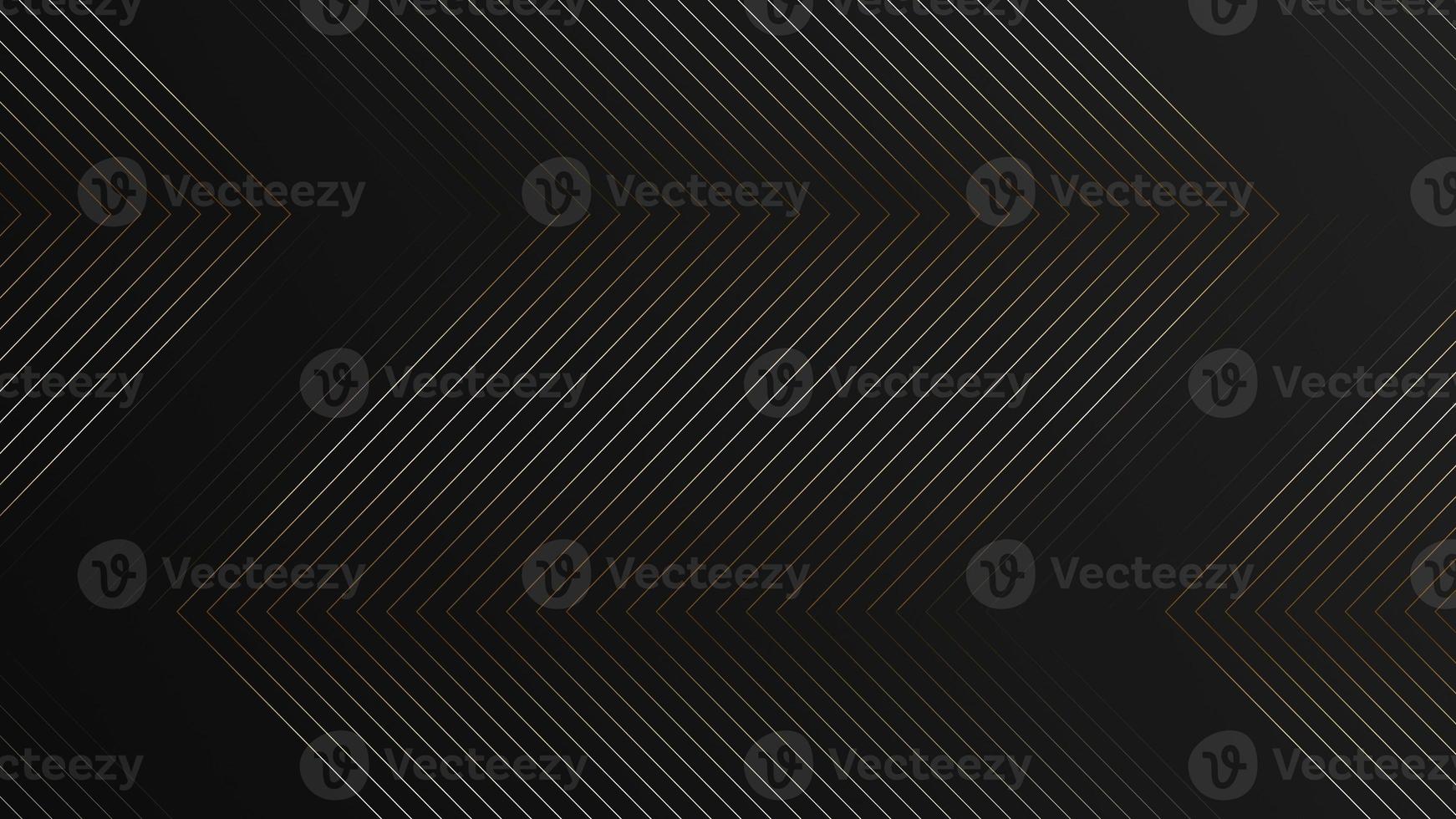 Abstract luxury black grey gradient backgrounds with golden metallic stripes. Elegant horizontal banner. Copy space. Dark backdrop 3D photo