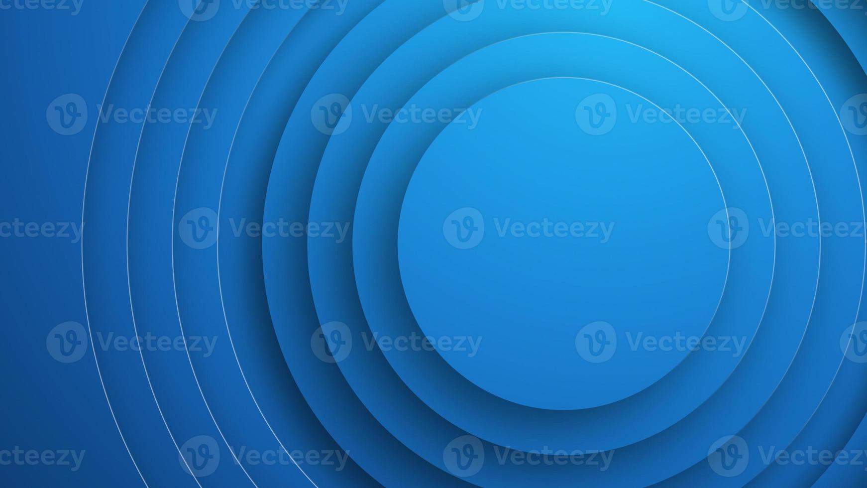 Abstract blue 3d circle with shadow shape layer background seamless loop photo