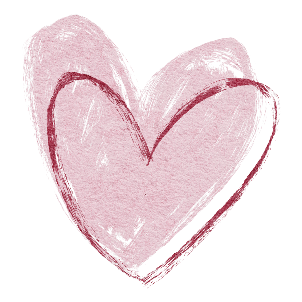 Valentine's Day Hearts hand draw png