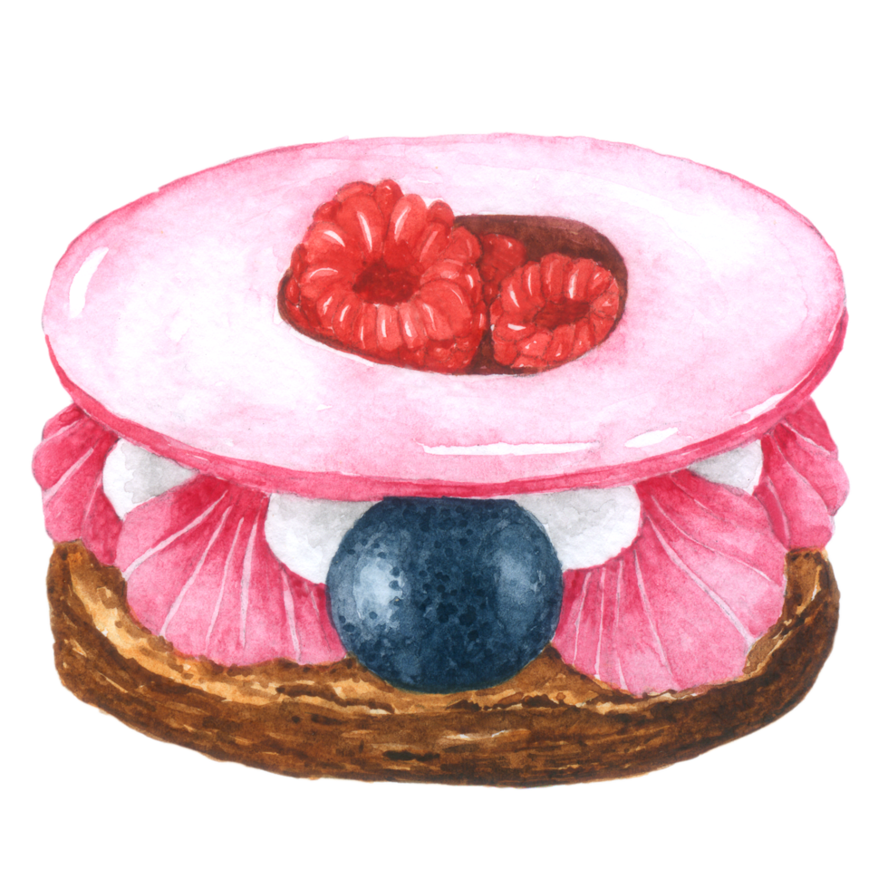 Dessert cake watercolor png