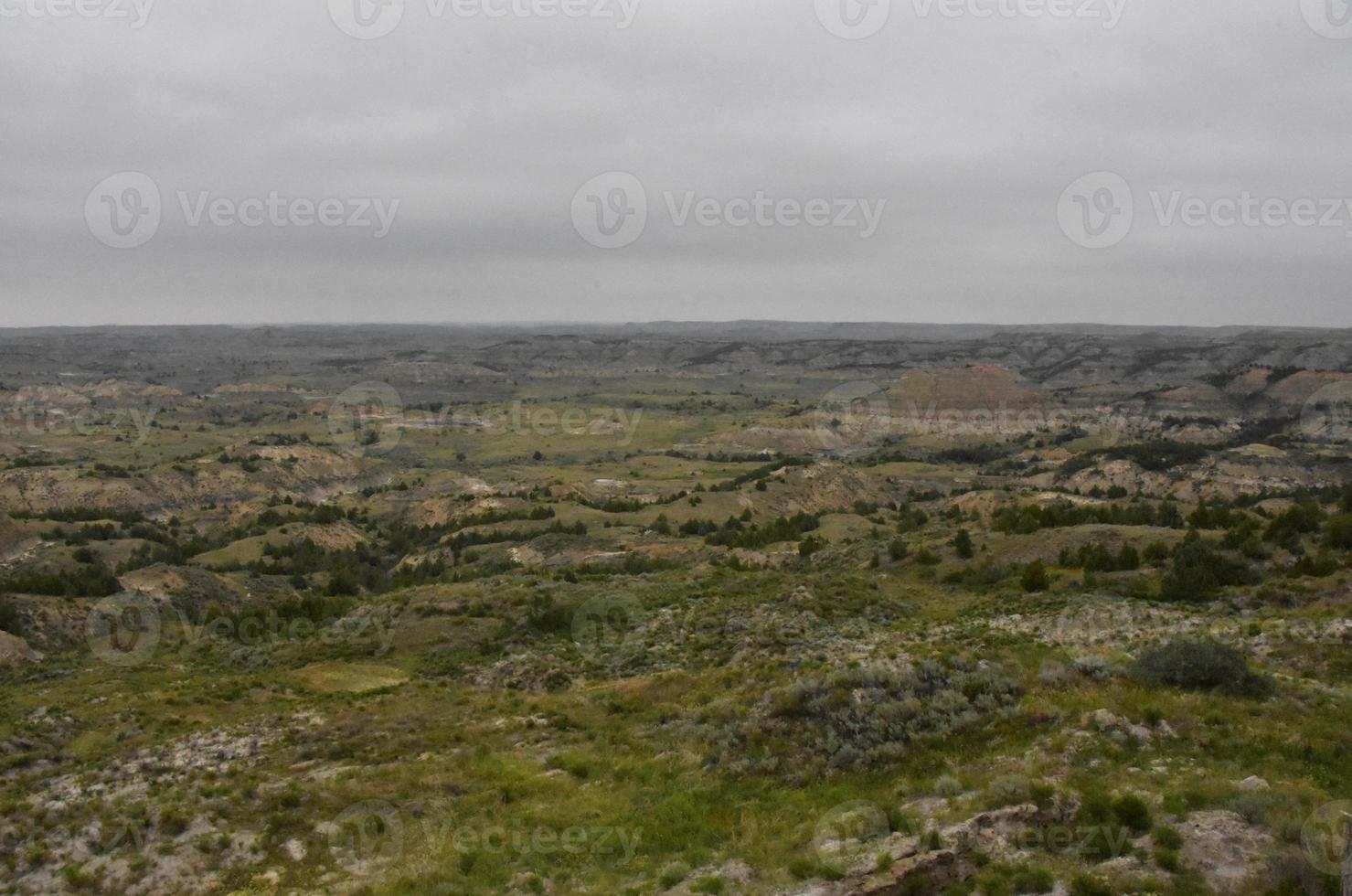 Painted Canyon with Rolling Mounds in North Dakota photo