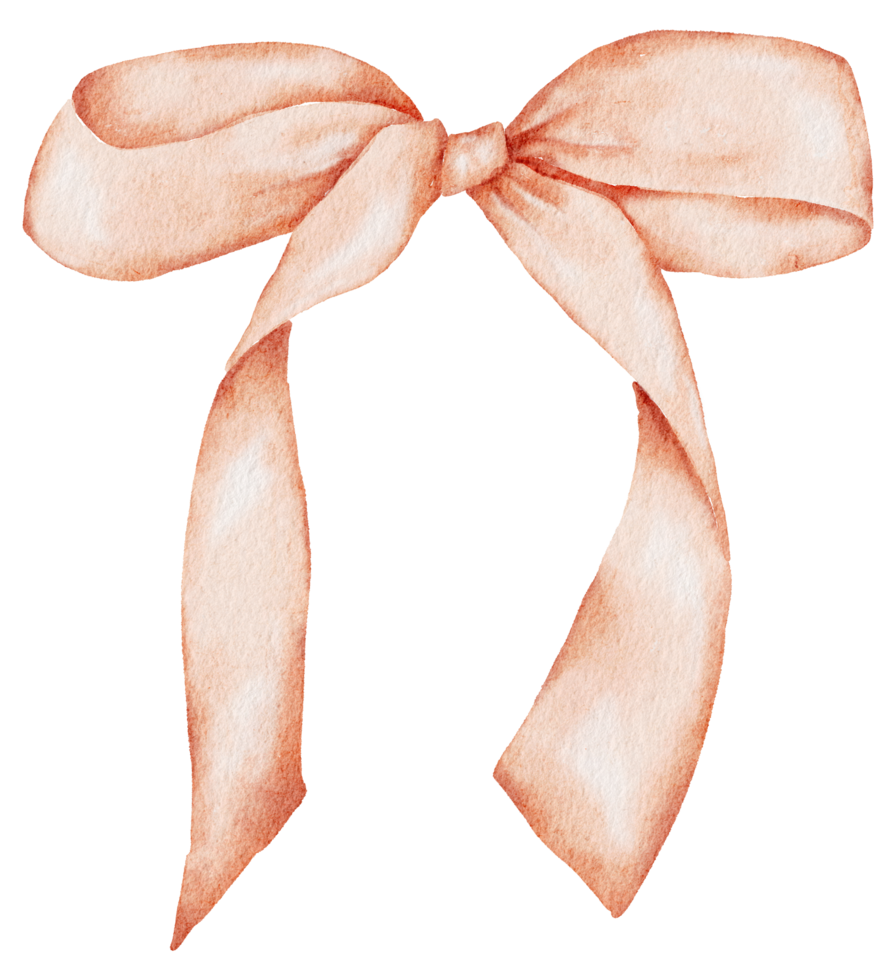 Ribbon bow ornament watercolor clipart 10336109 PNG