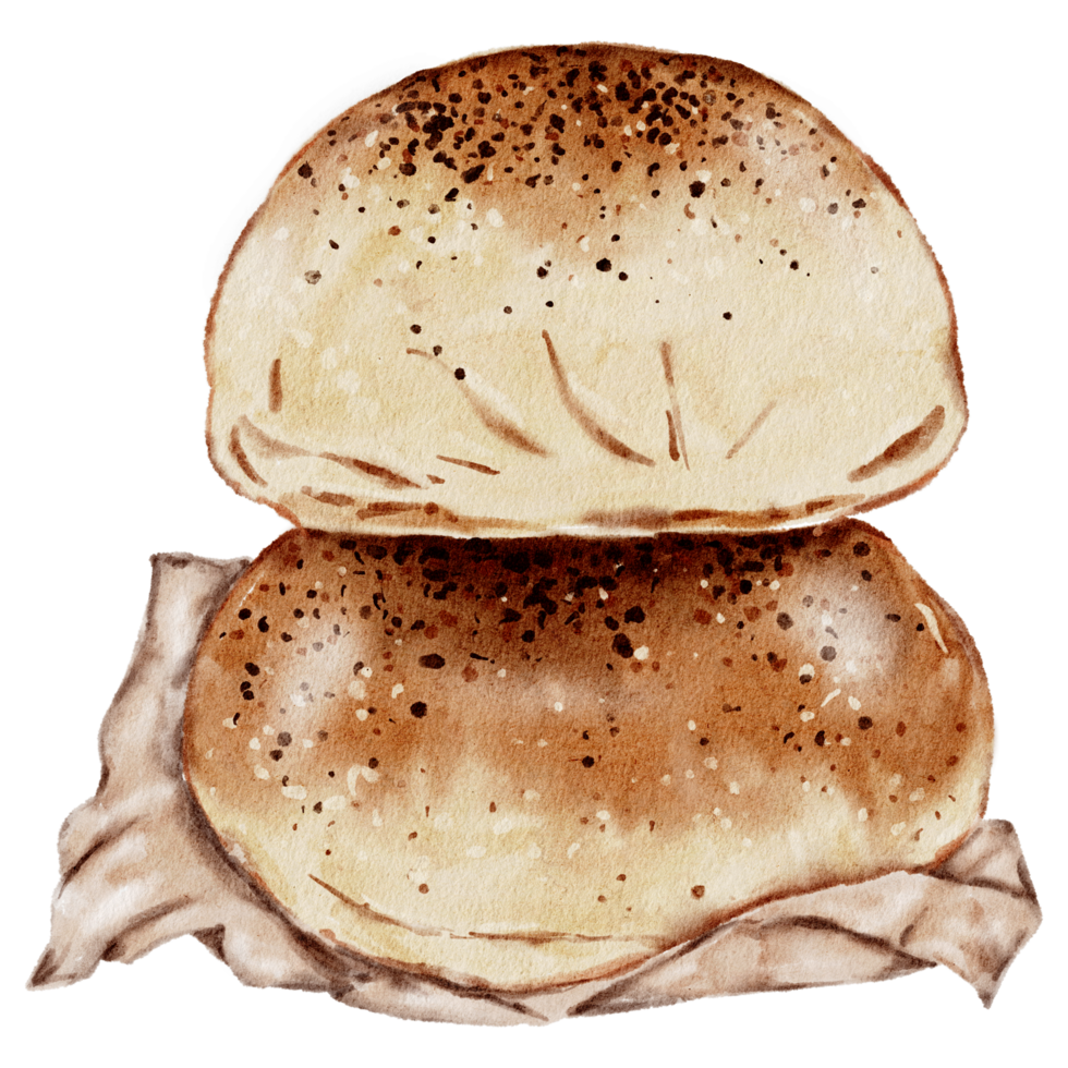 panadería de acuarela, pan, pastel, hornear, pintura a mano png