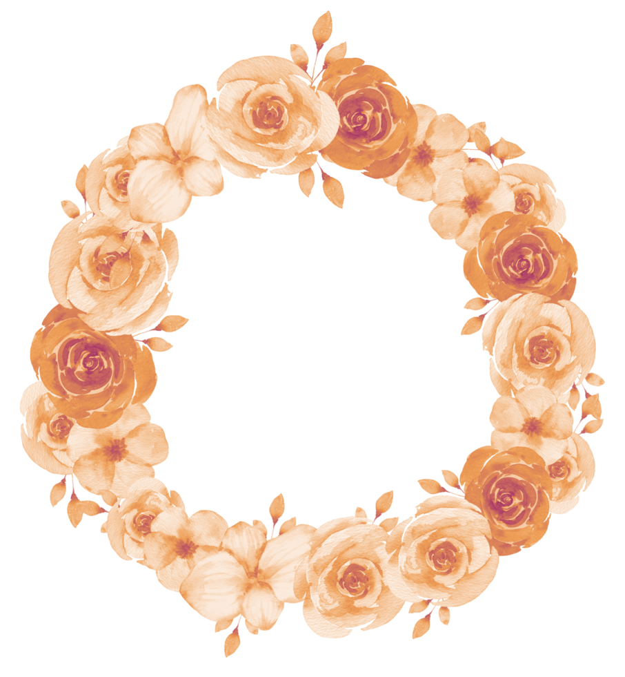 Flower wreath watercolor png