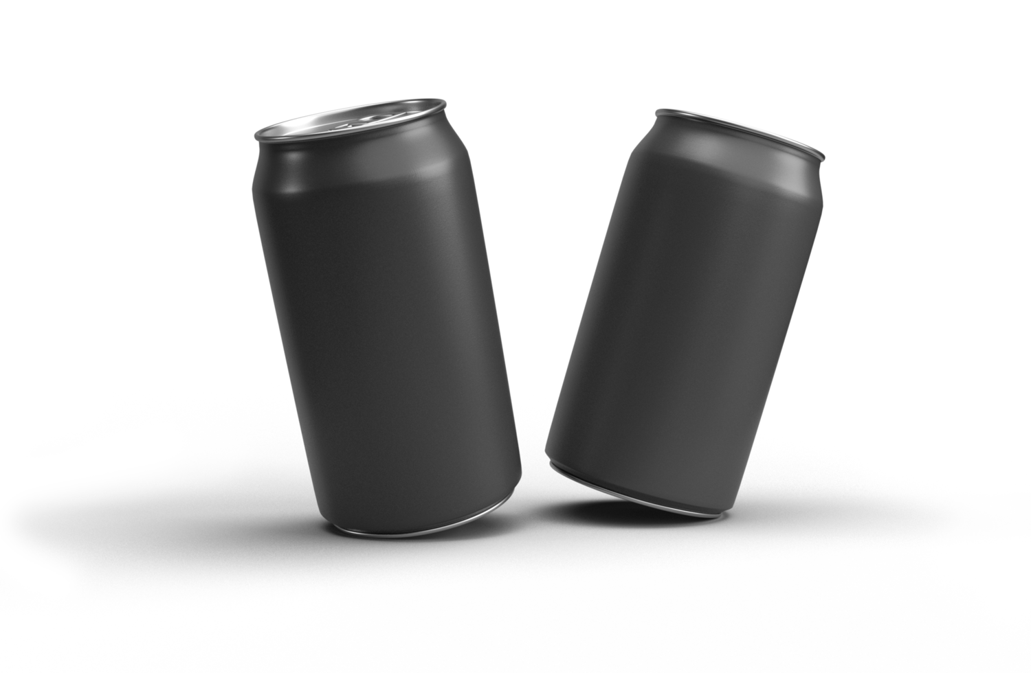 A 3d rendering of 2 cans on tranaprent background png