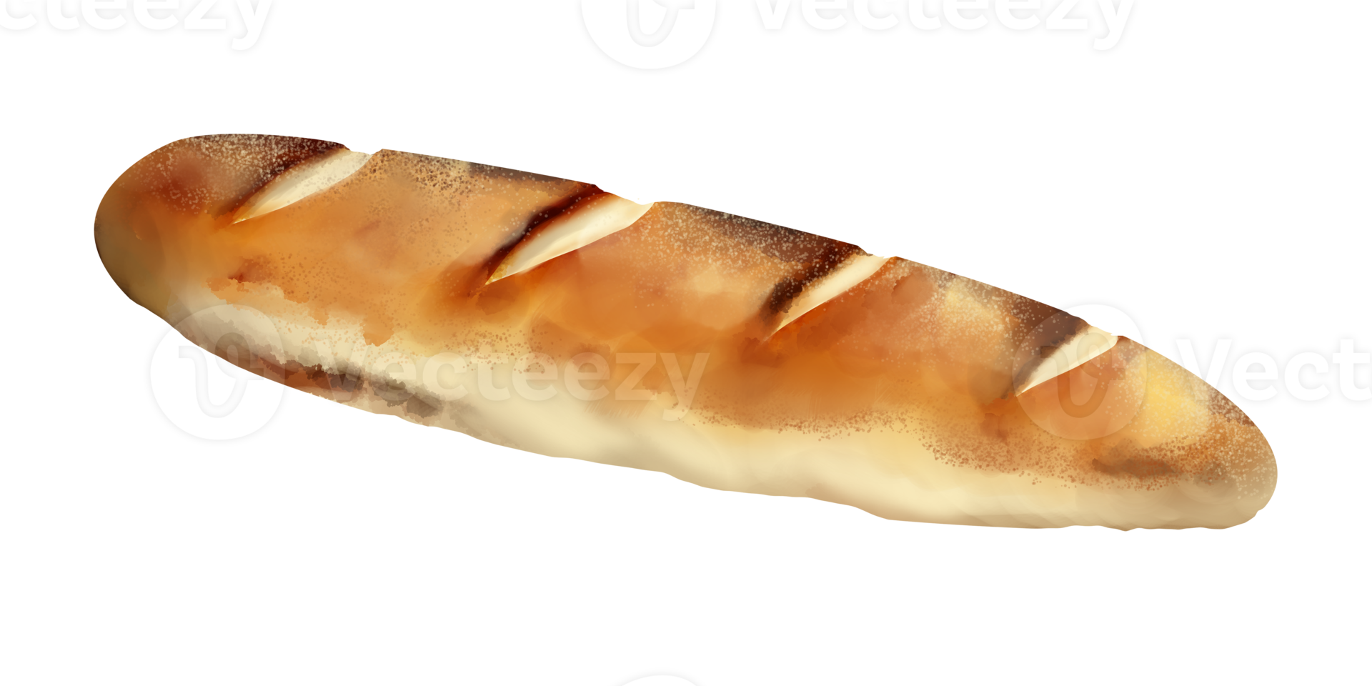 set van brood en tarwe gebak bakkerij aquarel illustratie png