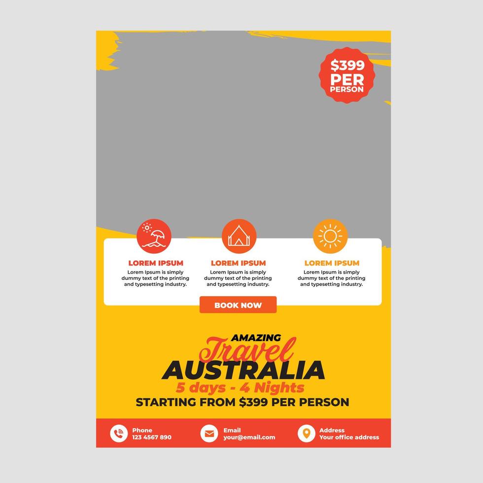 Travel Flyer Design vector