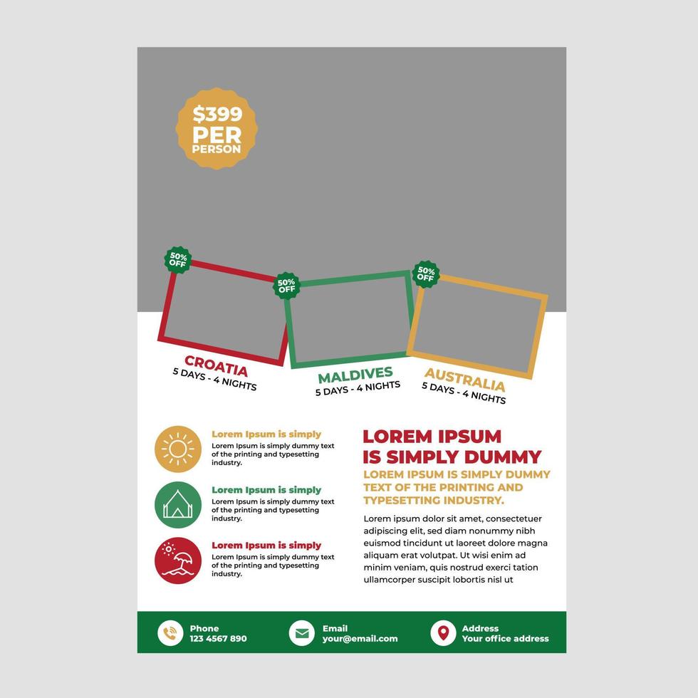 Travel Flyer Design vector