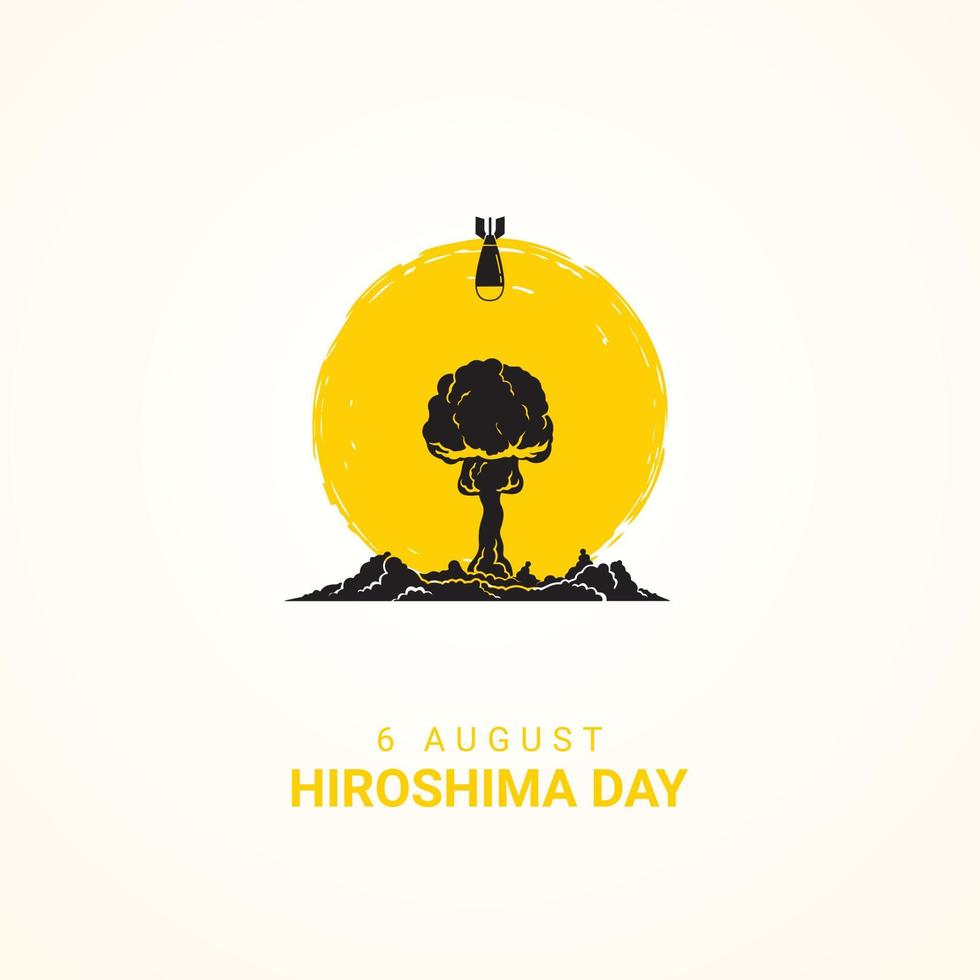 ceremonia conmemorativa de la paz de hiroshima. se celebra cada 6 de agosto. ilustración vectorial vector