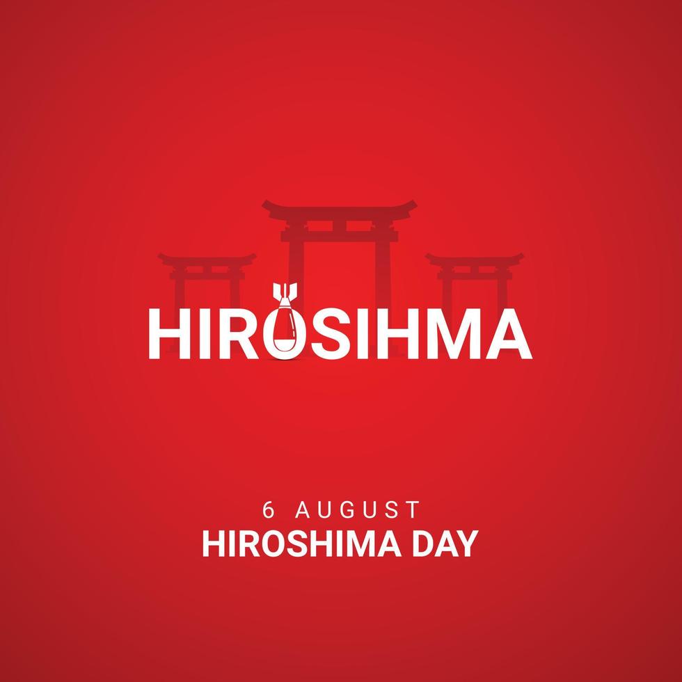 Hiroshima Peace Memorial Ceremony. Held every August 6th. vector illustration