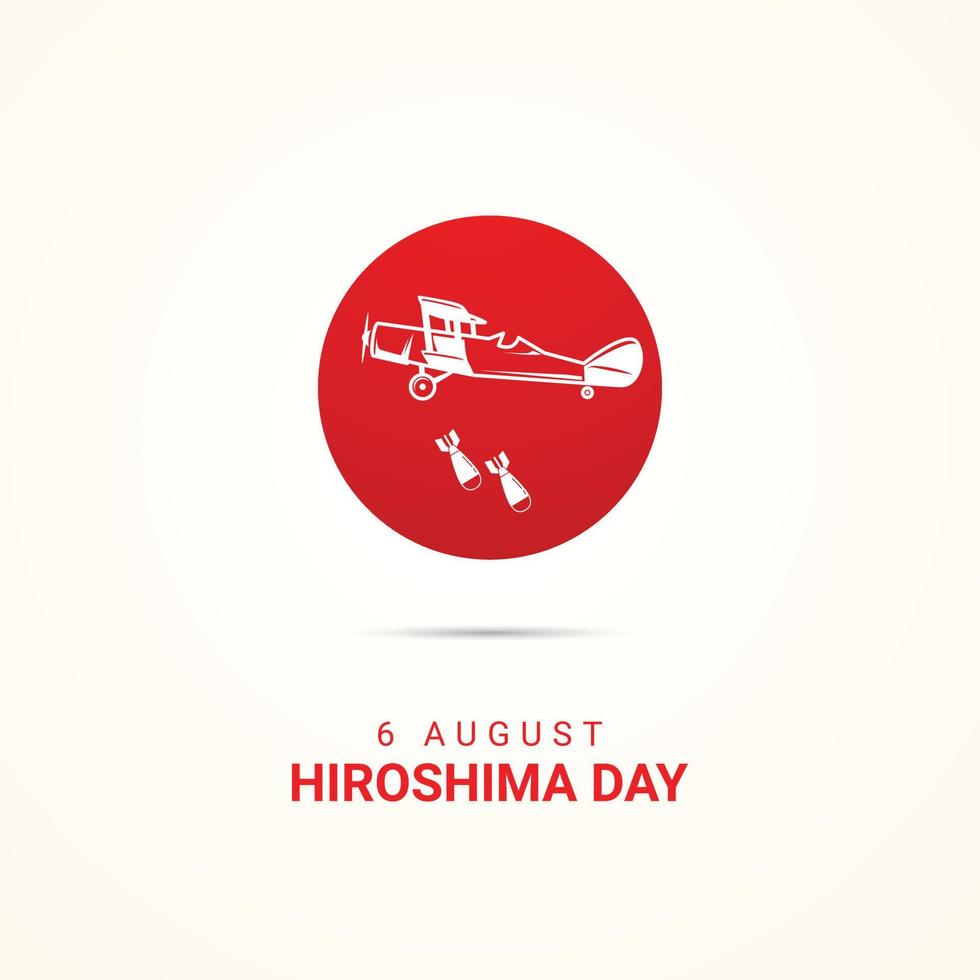 Hiroshima Peace Memorial Ceremony. Held every August 6th. vector illustration