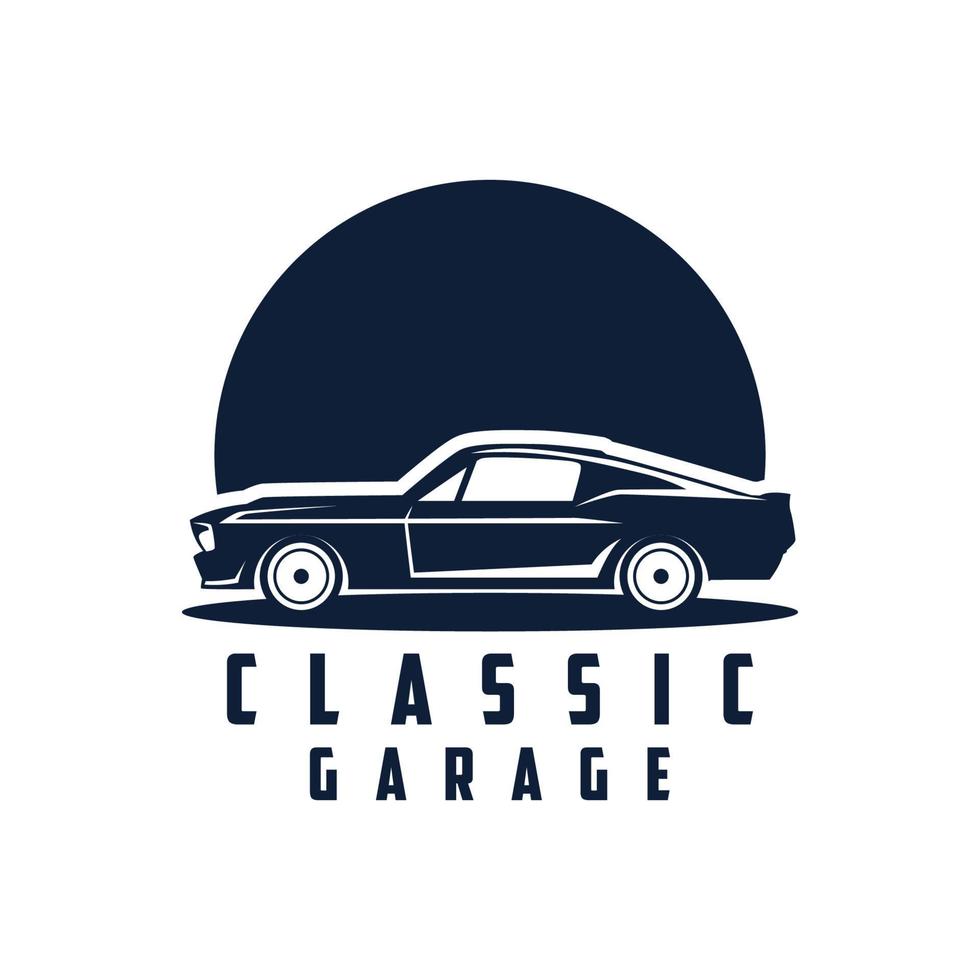 Classic car concept with old car side view Vector