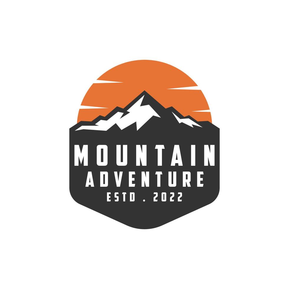 illustration drawing of mountain camping vector