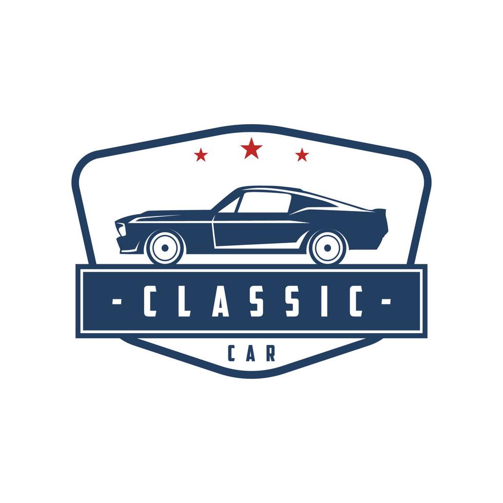 Classic car concept with old car side view Vector 10337604 Vector Art ...