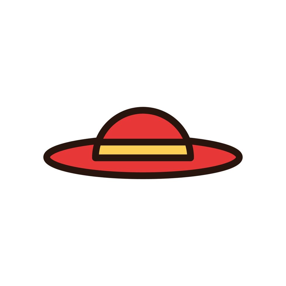 ilustración de icono de vacaciones de sombrero vector